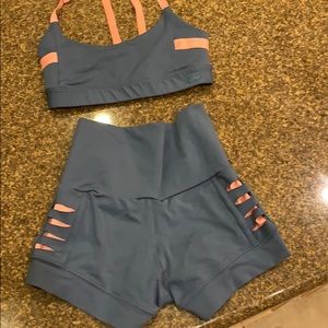 2 pieces joe and jack dance set grey and orange
